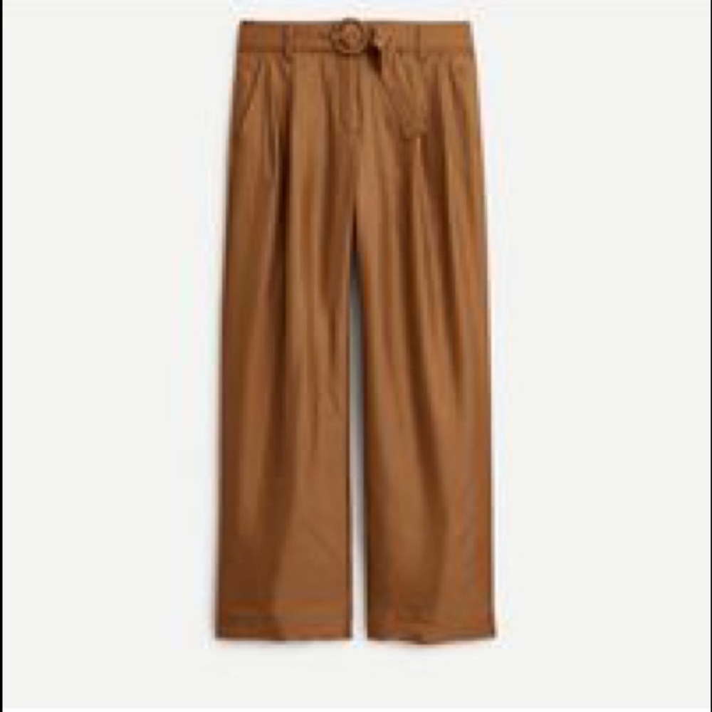 NWT J Crew 100% Silk Wide Leg Pants size 8